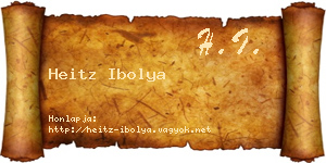 Heitz Ibolya névjegykártya